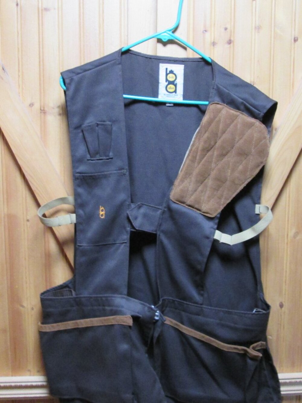 mens vtg Bob Allen shooting hunting vest brown xl mint